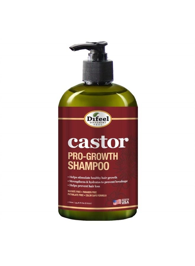 Castor Pro-Growth Shampoo 12 oz. - Made with Natural Castor Oil for Hair Growth, Sulfate Free Shampoo