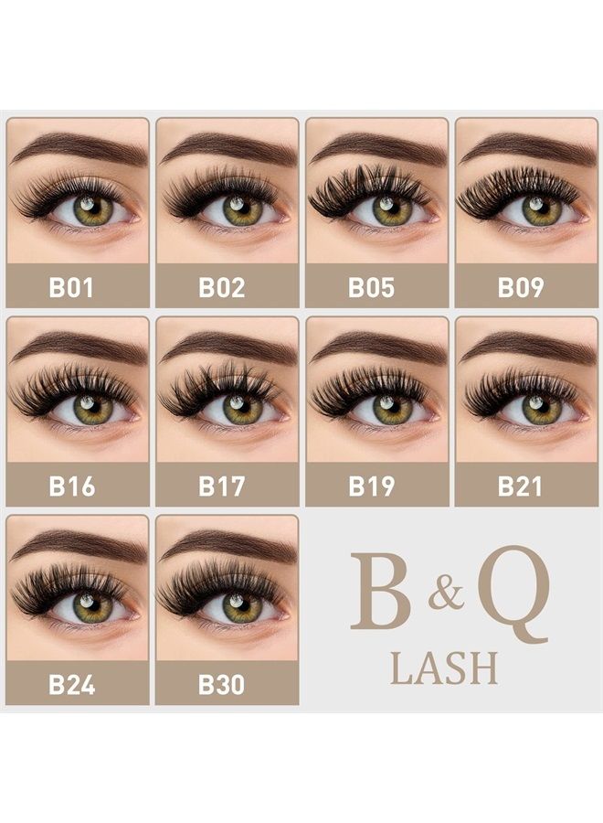 DIY Lash Extension Kit B01 Lash Cluster B&Q DIY Eyelash Extension Kit Individual Lashes Eyelash Clusters with Mascara Brush Eyelash Glue Remover Lash Applicators for DIY Eyelashes Extensions (Kit,B01)