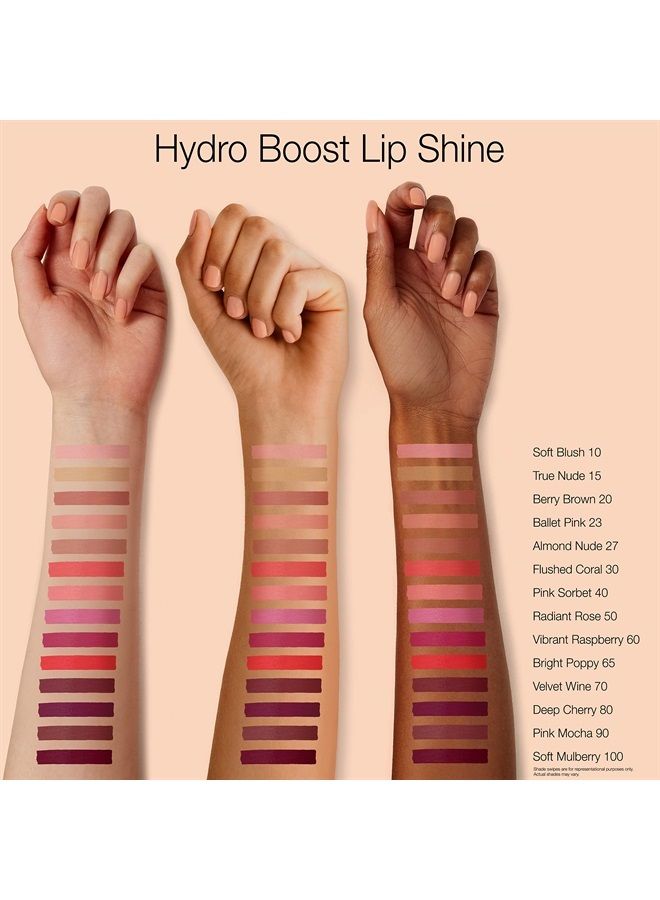 Hydro Boost Moisturizing Lip Gloss, Hydrating Non-Stick and Non-Drying Luminous Tinted Lip Shine with Hyaluronic Acid to Soften and Condition Lips, 70 Velvet Wine, 0.10 oz