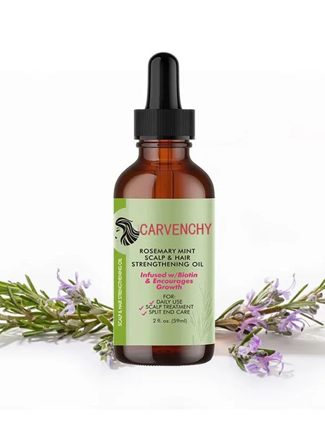 Rosemary Mint Scalp & Hairstrengthening Oil,Hair Care Essential Oil Wash Free,Thrive Growth Hair Oil 59ml