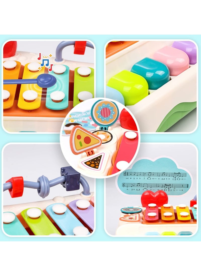 SYOSI Baby Piano Toys, Toddler Musical Instruments Kids Multi-Function Piano, Early Educational Gift for 2 3 4 5 6 Year Old Boys Girls