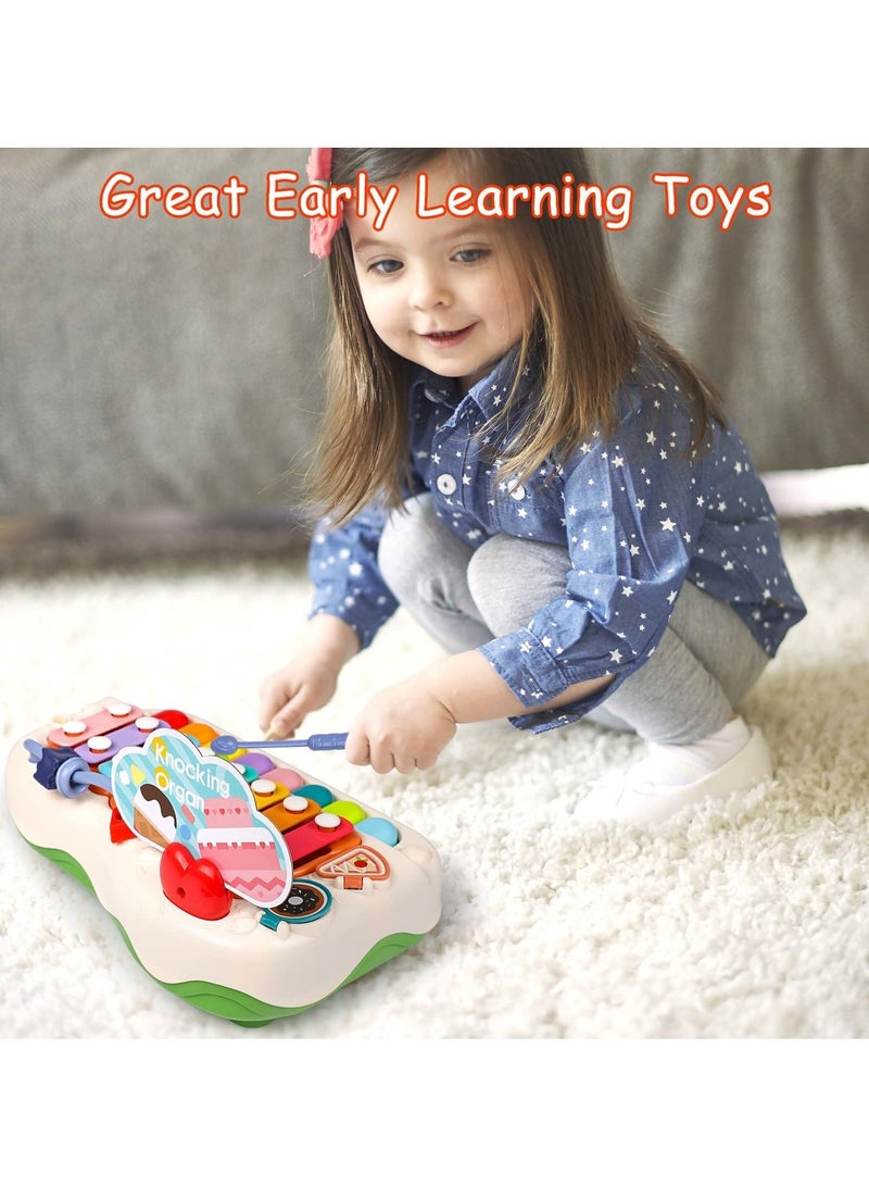 SYOSI Baby Piano Toys, Toddler Musical Instruments Kids Multi-Function Piano, Early Educational Gift for 2 3 4 5 6 Year Old Boys Girls