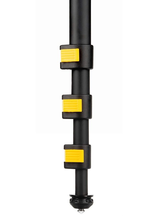 PhotoGear 72” Portable Monopod | 21”-72” Lightweight Aluminum Monopod | 4-Section Flip Lock Adjustment, Smartphone Adapter, Rubber Foot with Retractable Spike, Wrist Strap & Bonus E-Guide & Case