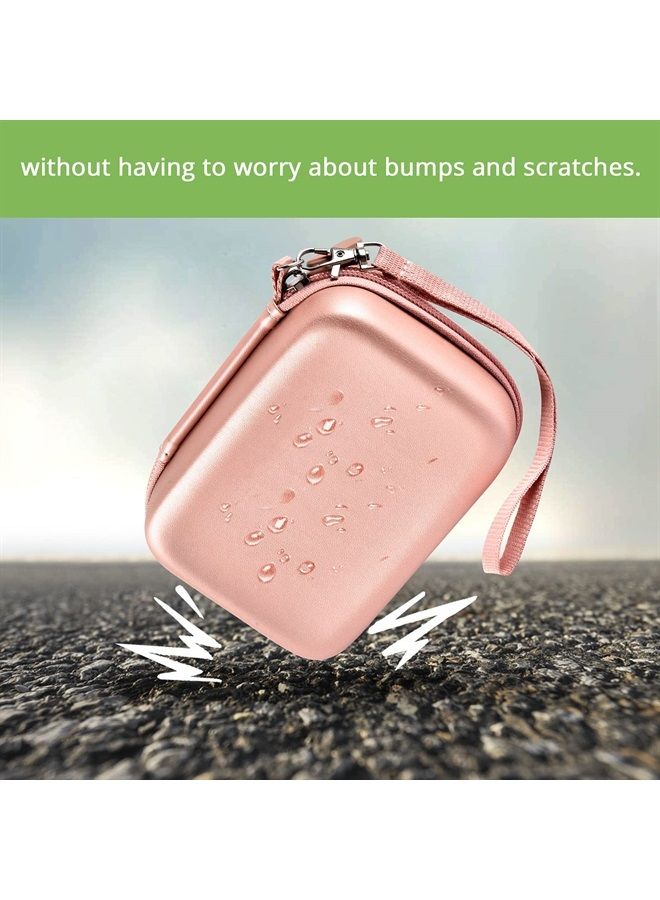 Case Compatible with Canon for Ivy/for Ivy 2 Mobile Mini CLIQ CLIQ+ CLIQ2 CLIQ+2 Instant Camera Printer, Wireless Bluetooth Portable Smartphone Printer, Mesh Pocket fits Paper & Cable, Rose Gold