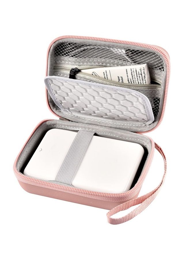 Case Compatible with Canon for Ivy/for Ivy 2 Mobile Mini CLIQ CLIQ+ CLIQ2 CLIQ+2 Instant Camera Printer, Wireless Bluetooth Portable Smartphone Printer, Mesh Pocket fits Paper & Cable, Rose Gold