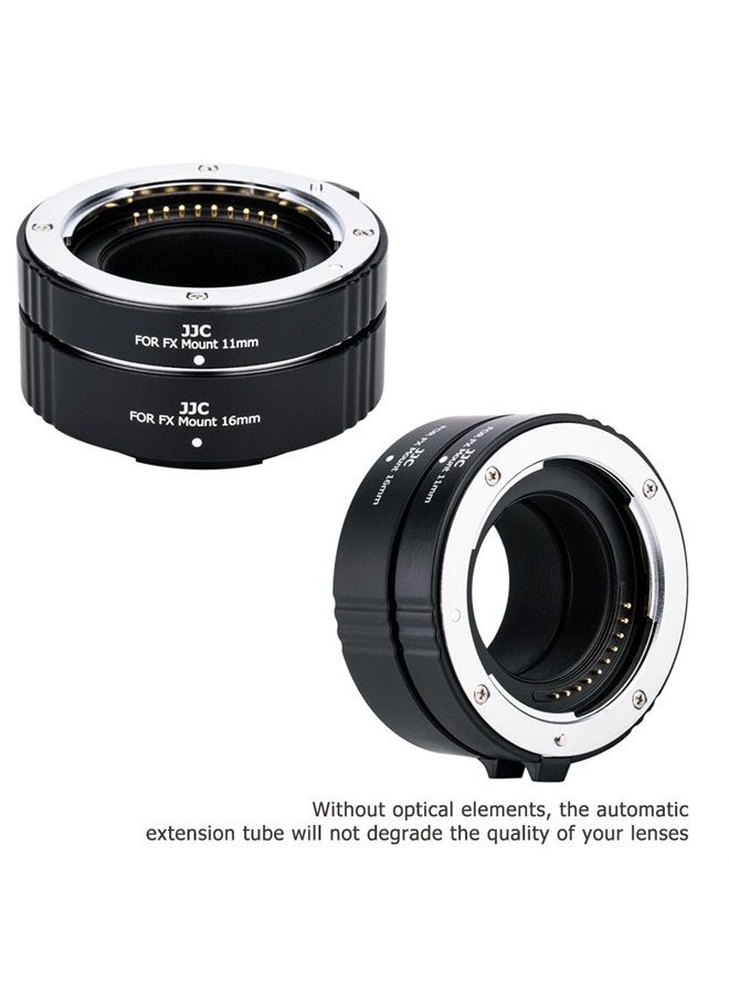 X Mount Auto Focus Macro Extension Tube Set for Fuji Fujifilm X-T5 X-T4 X-T3 X-T2 X-T1 X-S10 X-T30 II X-T20 X-T10 X-H1 X-H2 X-H2S X-PRO3 PRO2 X-E4 X-E3 & More, Replaces Fujifilm MCEX-11 MCEX-16