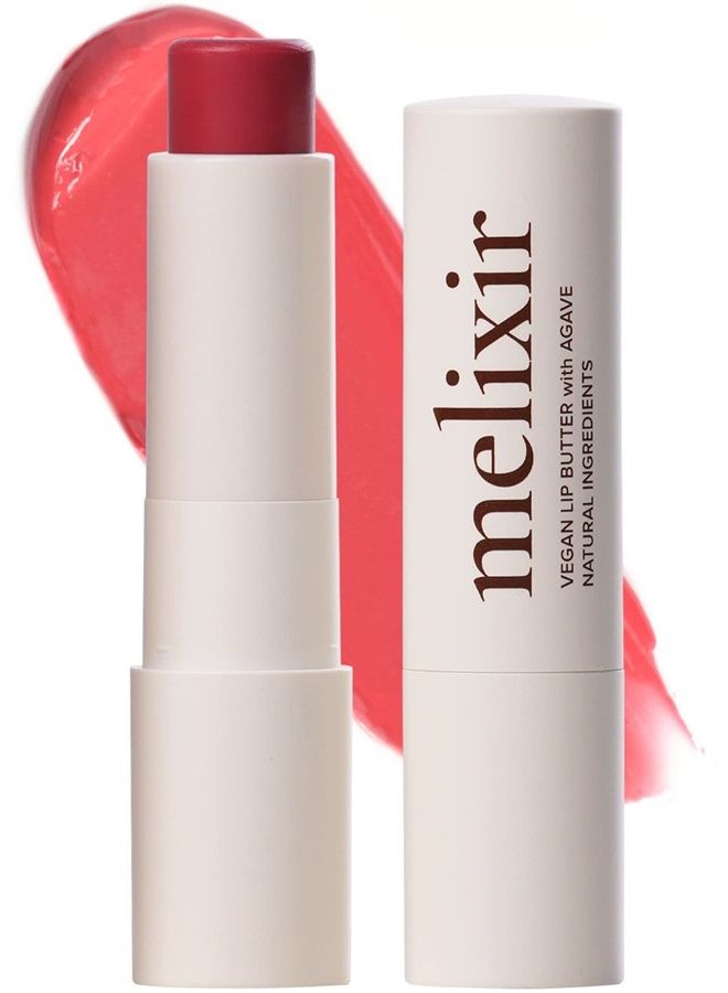 Vegan Lip Butter #05 Dewy Rose(Tinted) (+11 more colors), Bee Free, Petrolatum Free, Deep Nourishing Plant-Based Vegan Chapstick, Vegan Lip Balm for Dry, Cracked and Chapped Lips, Moisturizing
