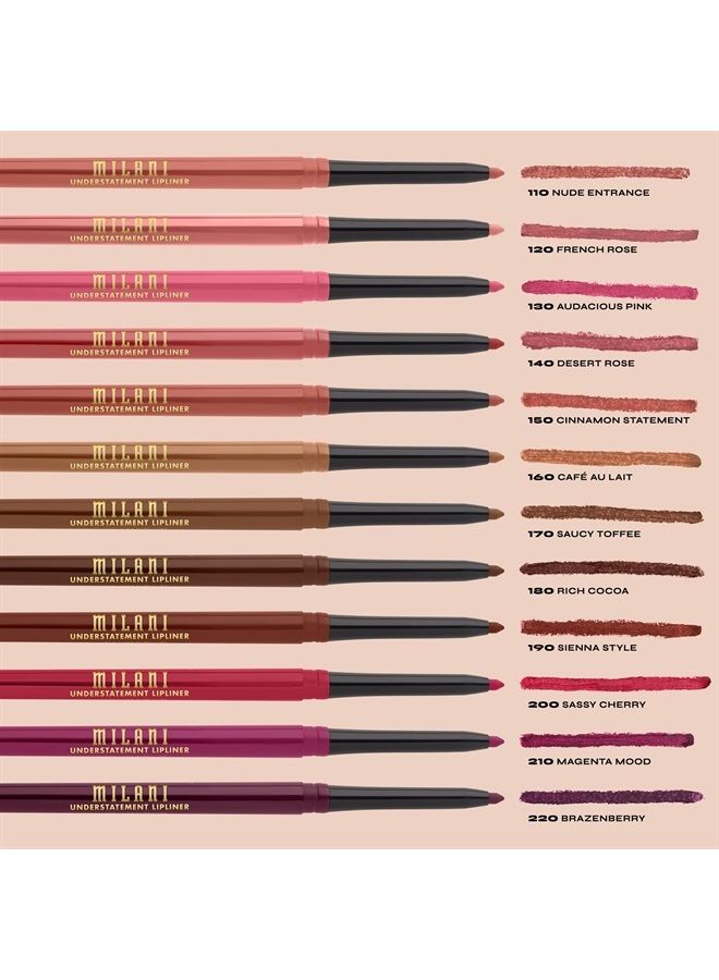 Understatement Lipliner Pencil - Highly Pigmented Retractable Soft Lip Liner Pencil, Easy to Use Lip Makeup