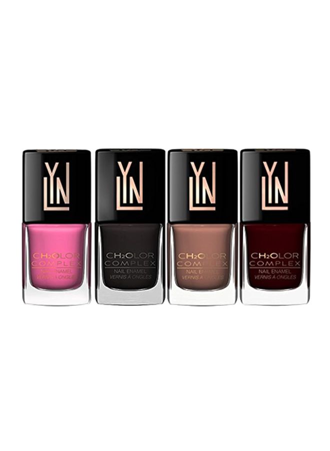 4-Piece Ch2olor Complex Matte Nail Polish Set Multicolour