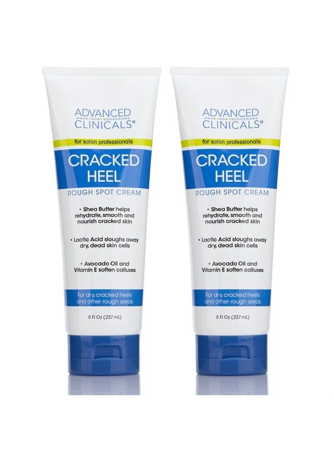 Cracked Heel Foot Cream Moisturizer Skin Care Lotion For Feet W/Shea Butter, Moisturizing Foot/Hand Lotion Helps Heal Cracked Skin, Rough Spots, Calluses, & Dry Skin, 2-Pack