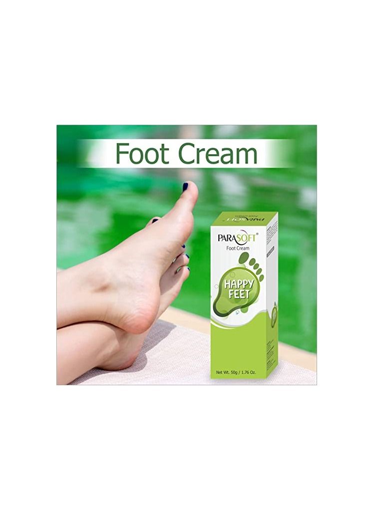 Salve Parasoft Happy Feet -Winter Foot Cream Enriched with Kokum Butter & Wheat Germ Oil for Cracked, Dry & Rough Heels, for Moisturizing & Soothing Calloused Chapped Heels, 50g x 5
