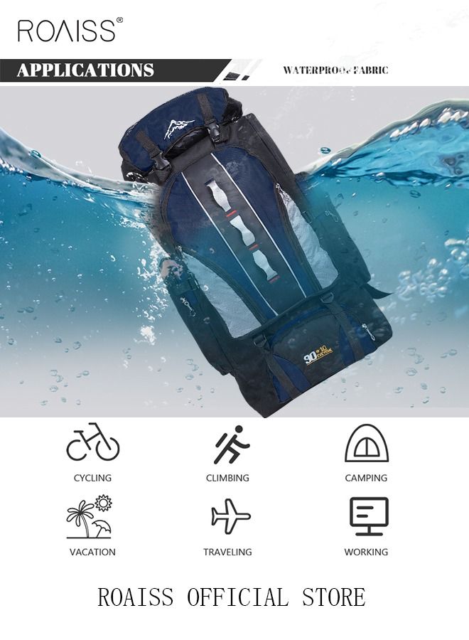 Large-capacity professional outdoor backpack waterproof multi-functional travel camping hiking fishing mountaineering bag