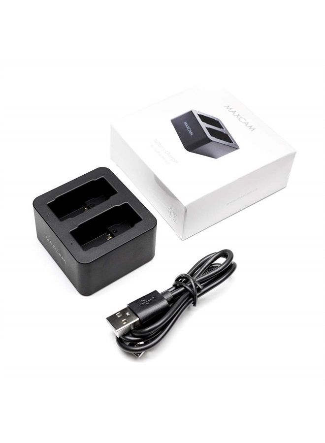 Dual Battery Charger with Type-C USB Cable for GoPro HERO11/HERO10/HERO9 Black Enduro Battery