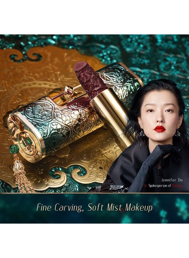 Blooming Rouge Love Lock Lipstick Long-Lasting Sculpting Lipstick Misty Matte Finish Lightweight Nourishing for Everyday Use (M1888 Fuchsia Fame)