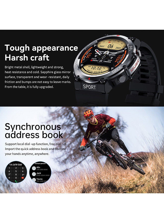 LF33 Smart Bracelet 1.39Inch TFT FullTouch Screen BT Call Fitness Tracker IP67 Waterproof Black