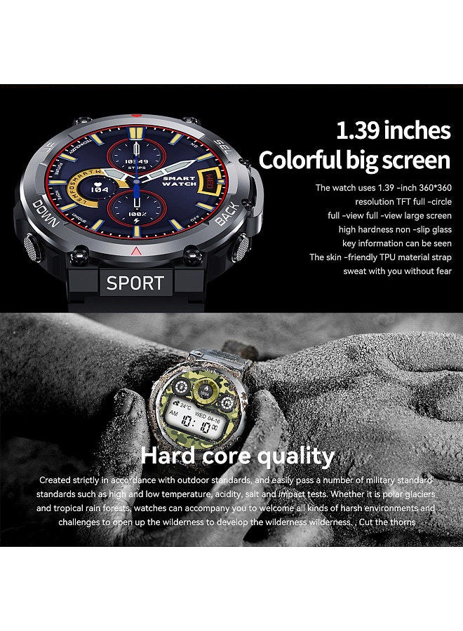 LF33 Smart Bracelet 1.39Inch TFT FullTouch Screen BT Call Fitness Tracker IP67 Waterproof Black