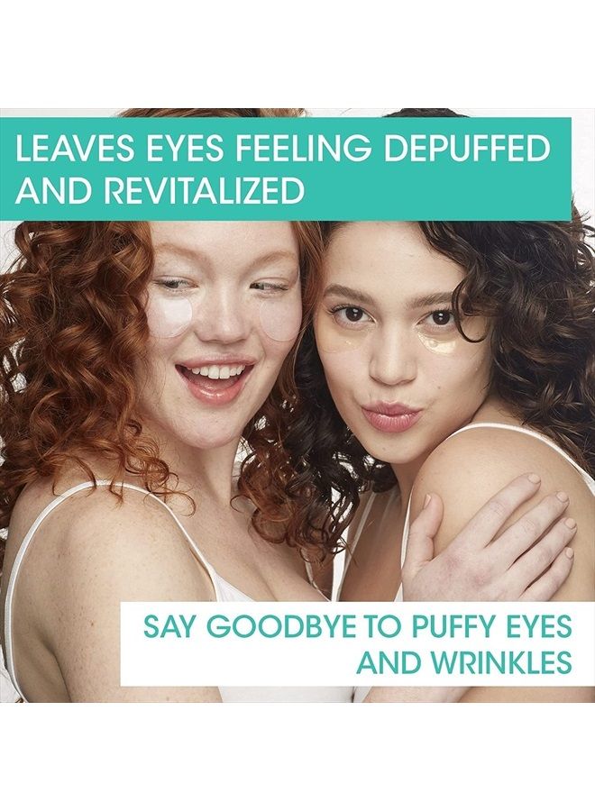 Rejuvenating Under Eye Gels - Hydrating Eye Mask w/Caffeine, Hydrolyzed Collagen & Centella Asiatica- Under Eye Patches For Dark Circles - Minimize Puffiness & Wrinkle Reducer - 30 ​Pairs
