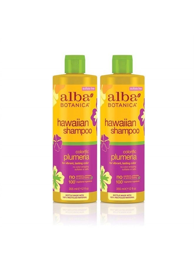 Hawaiian, Plumeria Shampoo, 12 Ounce (Pack of 2)