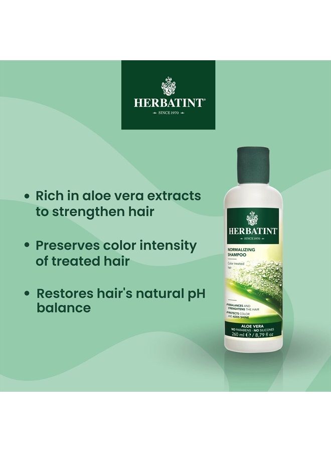 Normalizing Shampoo for Color-Treated, Normal Hair - Aloe Vera to Rebalance, Strengthen, & Add Shine - No Parabens, Sulfates, Gluten - 8.79 fl oz.