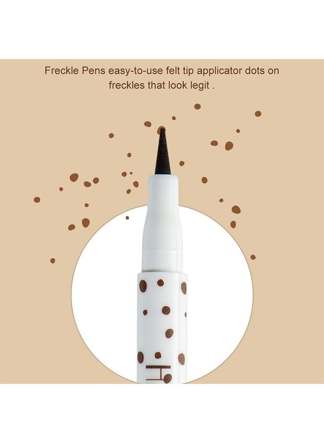 Freckle Pen Professional Lifelike Face Concealer Point Out Natural Waterproof Longlasting Soft Artificial Freckles Fine Makeup Freckle Pen Life Face Decoration (#03 Chestnut)