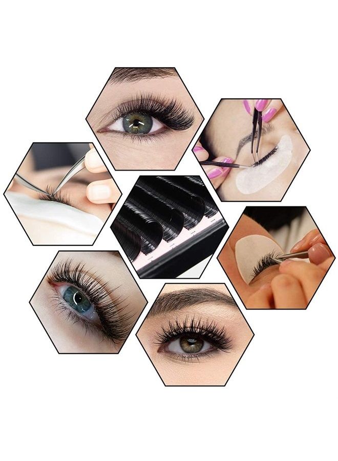 Ellipse Flat Eyelash Extensions 0.20mm Curl CC 8-15mm Mix Matte Black|0.15/0.20mm Curl C|CC|D|DD Mix-8-15mm Single 8-18mm|(0.20 CC Mix8-15)