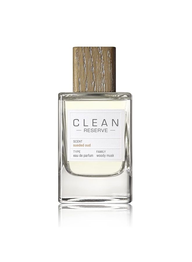 RESERVE Sueded Oud Eau de Parfum | Eco-Conscious & Sustainable Spray Fragrance | Vegan, Phthalate-Free, & Paraben-Free | 3.4 Fl Oz/100mL