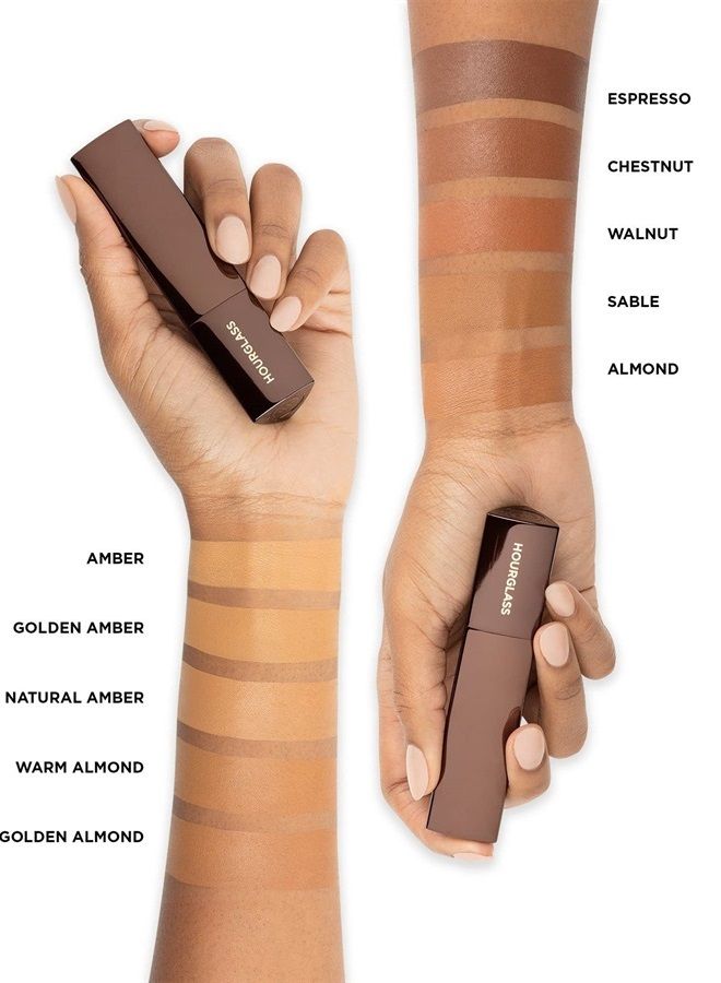 Hourglass Vanish Seamless Finish Foundation Stick. Satin Finish Buildable Full Coverage Foundation Makeup Stick for an Airbrushed Look. (ALMOND)