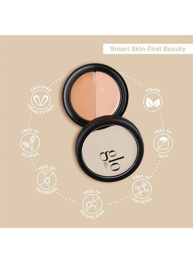 Under Eye Concealer Makeup with Duo Shades for Custom Blending - Corrects & Conceals Dark Circles & Redness - Buildable Longwearing Coverage (Natural)