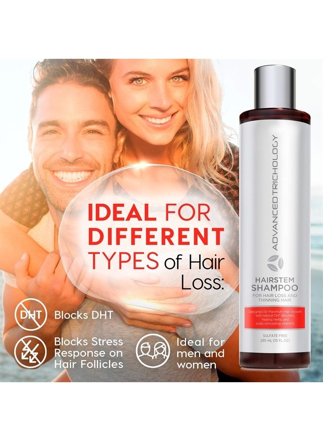 HairStem DHT Blocker Hair Growth Shampoo Products with Biotin, Saw Palmetto - Clinically Developed - Hair Loss Products Treatments- 10oz