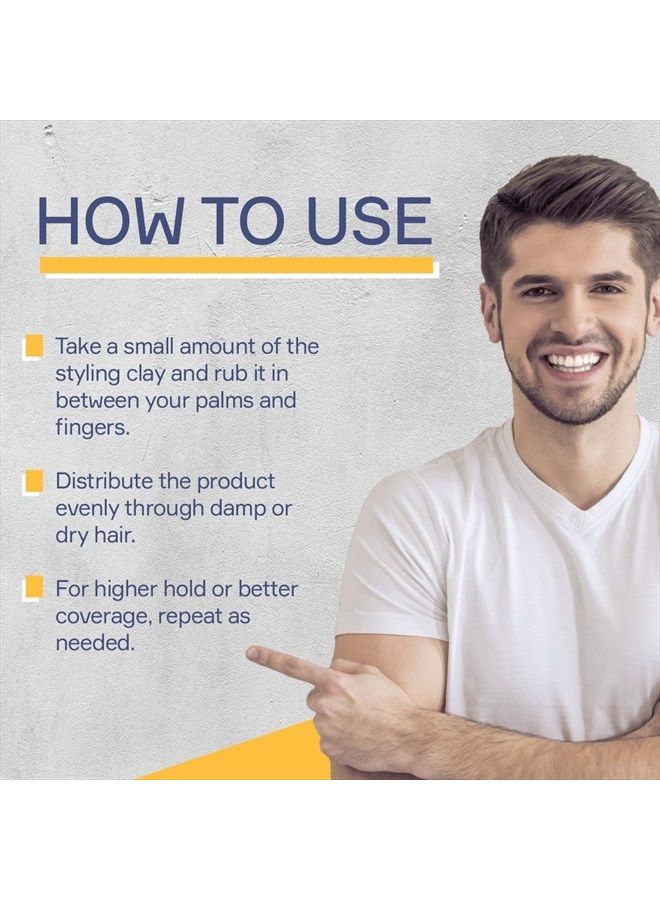 Hair Styling Pomade For Men 3.4 fl oz - High Shine - High Hold Hair Wax - Water Based - Natural, Vegan, Cruelty Free