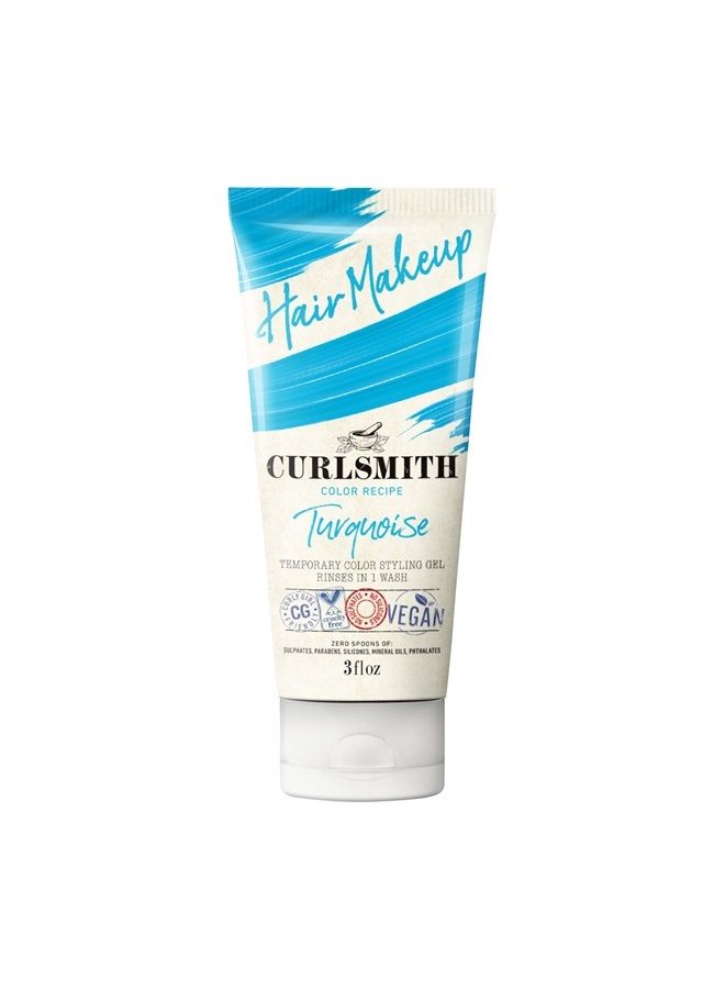 Curlsmith - Hair Makeup - Vegan Temporary Hair Color and Styling Gel (Turquoise 3fl.oz)