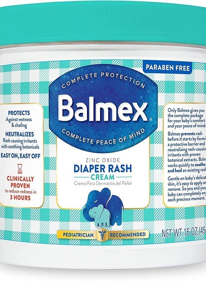 Diaper Rash Cream With Zinc Oxide 16 oz (453g)