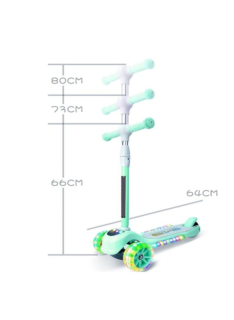 Super Fashion Kick Scooter 3 Wheel Indoor And Outdoor Scooter With Adjustable Height And LED Light Music
