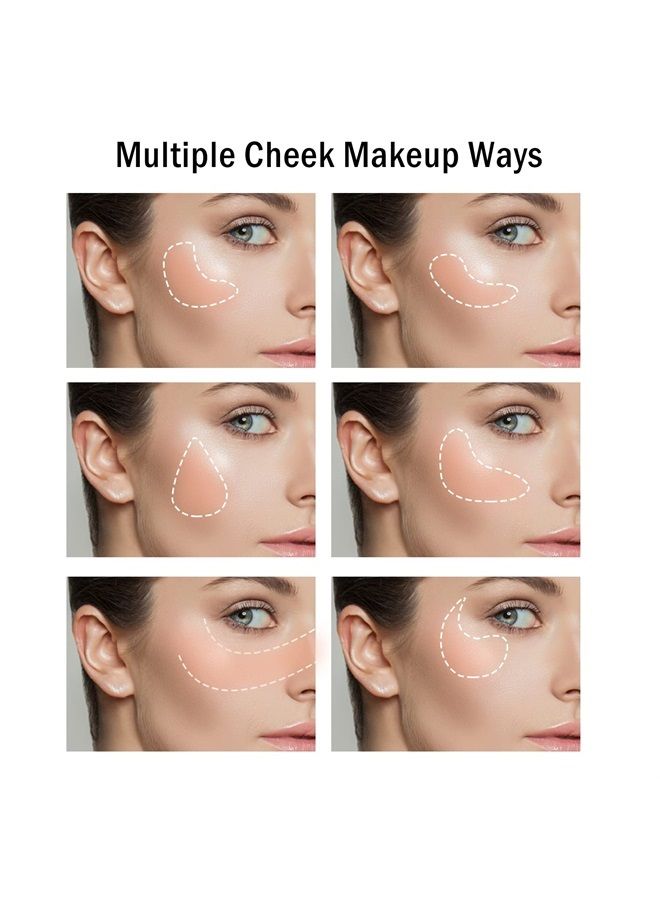 Loose Powder Blush Air Cushion Blush, Natural Blusher for Cheeks, Highly Pigmented Blush Makeup Easy to Blend Makeup Blushin, All Day Wear