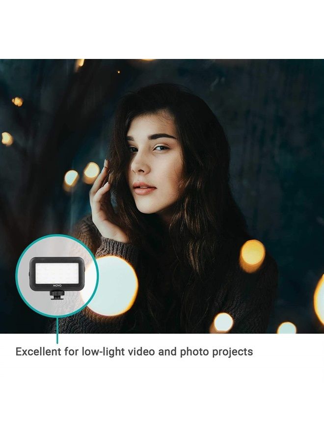 LED-30 Mini LED Light Panel with Adjustable Brightness and Rechargeable Battery - Portable Light Perfect for Photography, Videos, and More