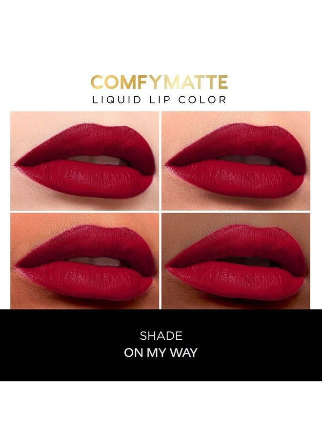 Comfy Matte Lip Color | 10Hr Long Stay with Comfort | Almond Oil | On My Way 01 3ml