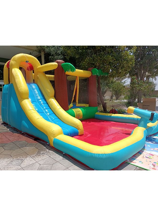 Inflatable Bouncer Castle With Blower Pool Water Slide For Kids