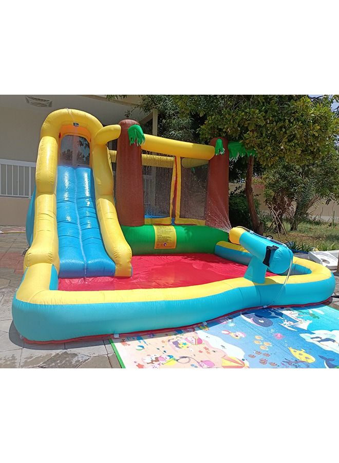 Inflatable Bouncer Castle With Blower Pool Water Slide For Kids