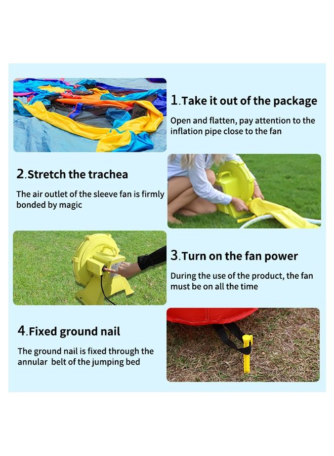 Outdoor Palm Tree Bounce House Inflatable Water Slide With Blower