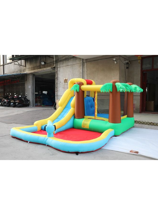 Inflatable Bounce House For Kids Multicolor With Slide And Water Gun