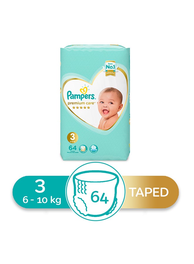 Pampers Premium Care Diapers (64 diapers)