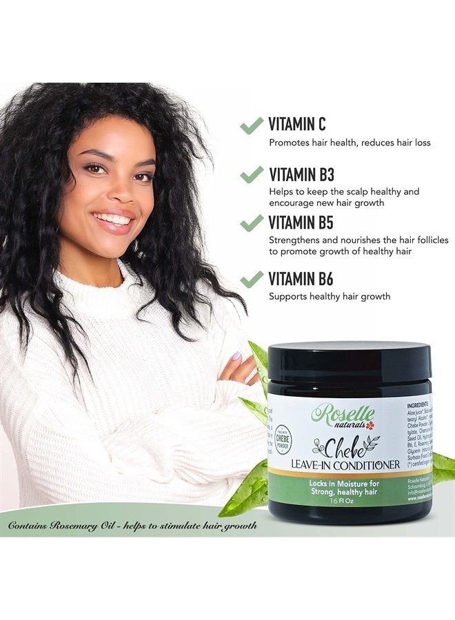 Chebe Leave-In Conditioner Moisturizing Hair Repair Made with Chebe Powder, Chebe Oil and Rosemary Essential Oil (16oz)