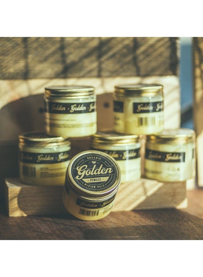 6.7 Oz Organic & Natural Hair Pomade Wax & Oil Base - Handcrafted with love in Denmark by Us - Perfect Shine effect for long and short hair - Medium and Flexible Hold - UNISEX -Organic
