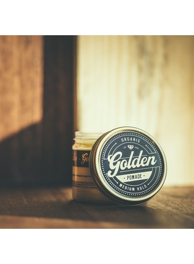 6.7 Oz Organic & Natural Hair Pomade Wax & Oil Base - Handcrafted with love in Denmark by Us - Perfect Shine effect for long and short hair - Medium and Flexible Hold - UNISEX -Organic