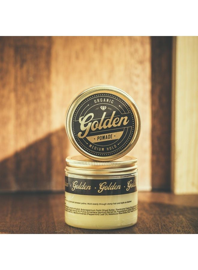 6.7 Oz Organic & Natural Hair Pomade Wax & Oil Base - Handcrafted with love in Denmark by Us - Perfect Shine effect for long and short hair - Medium and Flexible Hold - UNISEX -Organic
