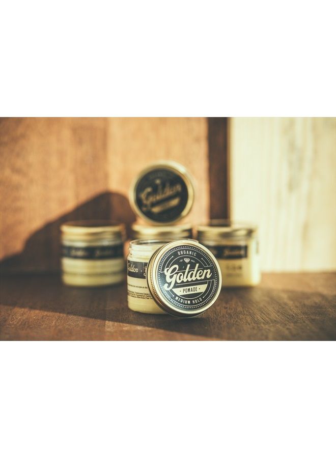 6.7 Oz Organic & Natural Hair Pomade Wax & Oil Base - Handcrafted with love in Denmark by Us - Perfect Shine effect for long and short hair - Medium and Flexible Hold - UNISEX -Organic
