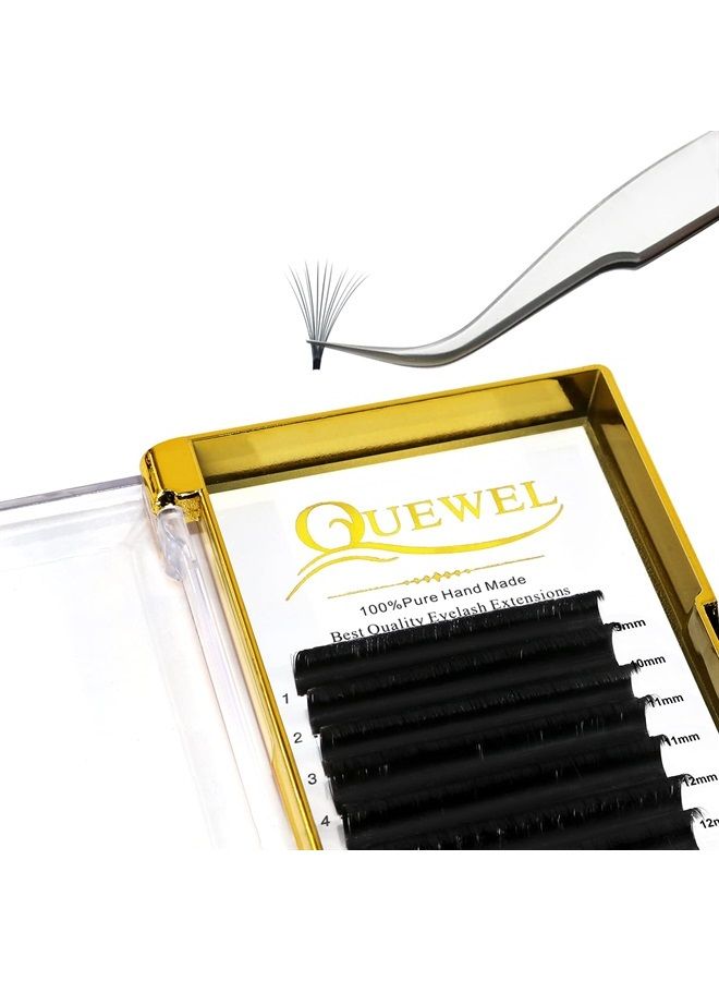 Volume Eyelash Extensions | 0.03-0.12mm | C/CC/D/DD Curl | 8-25mm Length | Easy Fan Volume Lashes 2D-20D Self Fanning Volume Lashes 0.03CC Mix-9-16mm Long Lasting Blooming Lashes(0.03CC Mix9-16