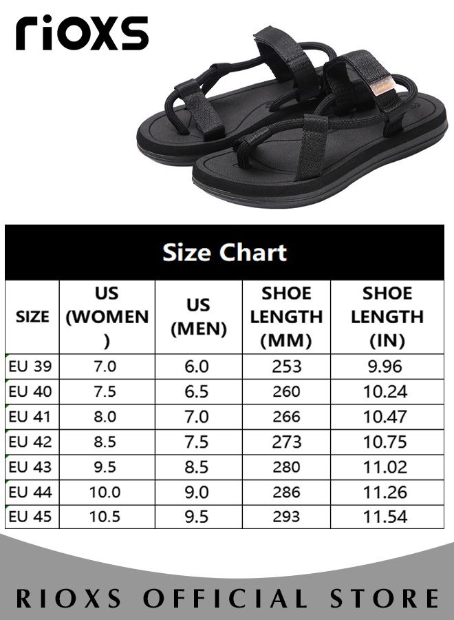 Men's One Rope Walking Sandals Summer Fashion Casual Strap Sandals Non-slip Outdoor Beach Hiking Sandals for Poolside or Walking