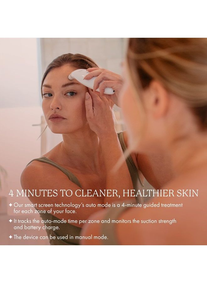 Exfora Facial Microdermabrasion Wand by Vanity Planet - Acne Treatment Reduce Wrinkles & Fine Lines - 4 Interchangeable Heads & Dual Charging Mode - Exfoliating Facial Cleanser for All Skin Types
