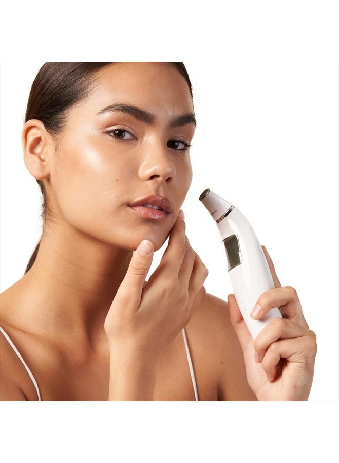 Exfora Facial Microdermabrasion Wand by Vanity Planet - Acne Treatment Reduce Wrinkles & Fine Lines - 4 Interchangeable Heads & Dual Charging Mode - Exfoliating Facial Cleanser for All Skin Types